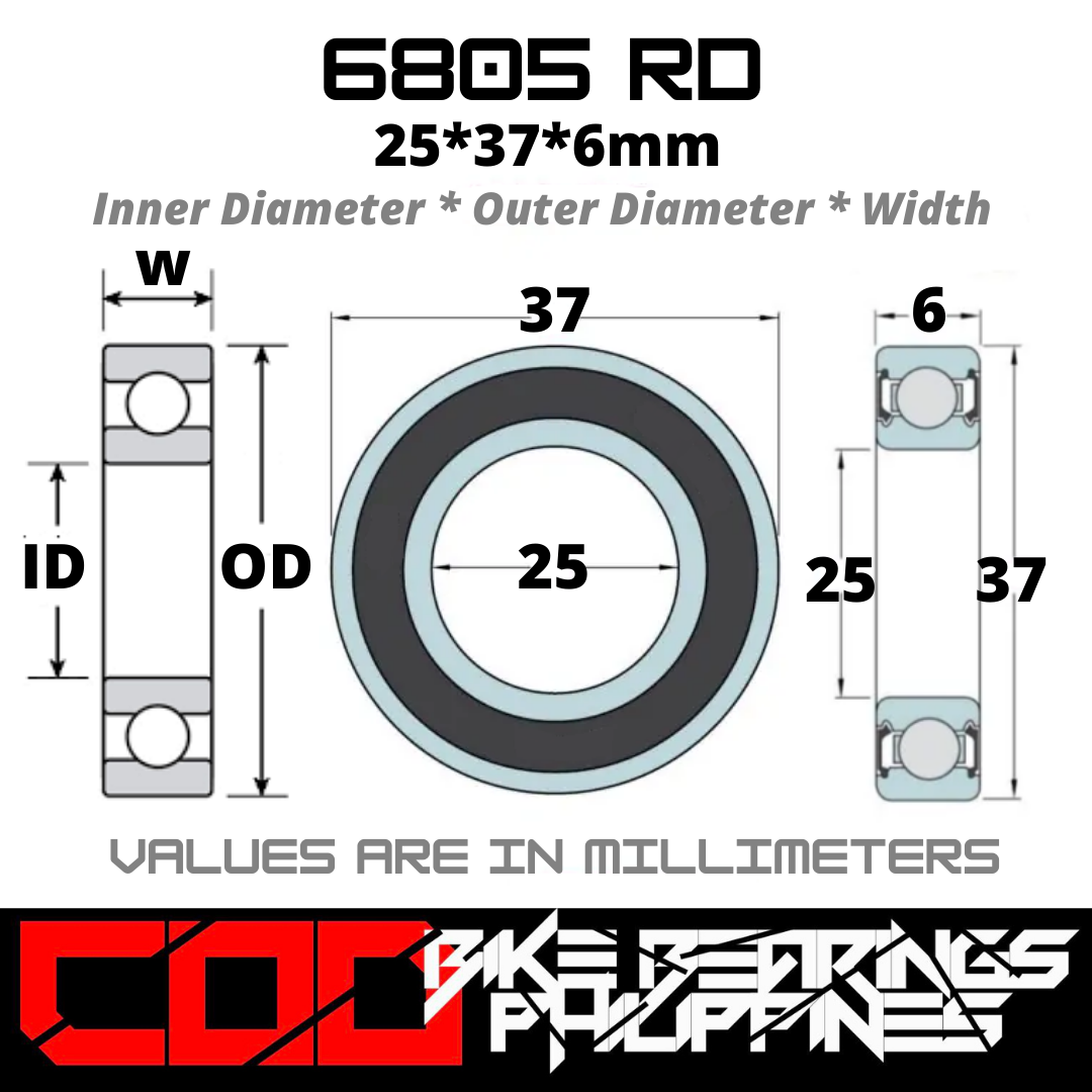 Mid bottom outlet bracket bearing size