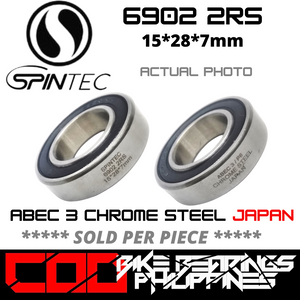 6902 RS / 2RS JAPAN Chrome Steel Rubber Sealed Bearing for Bike Hubs