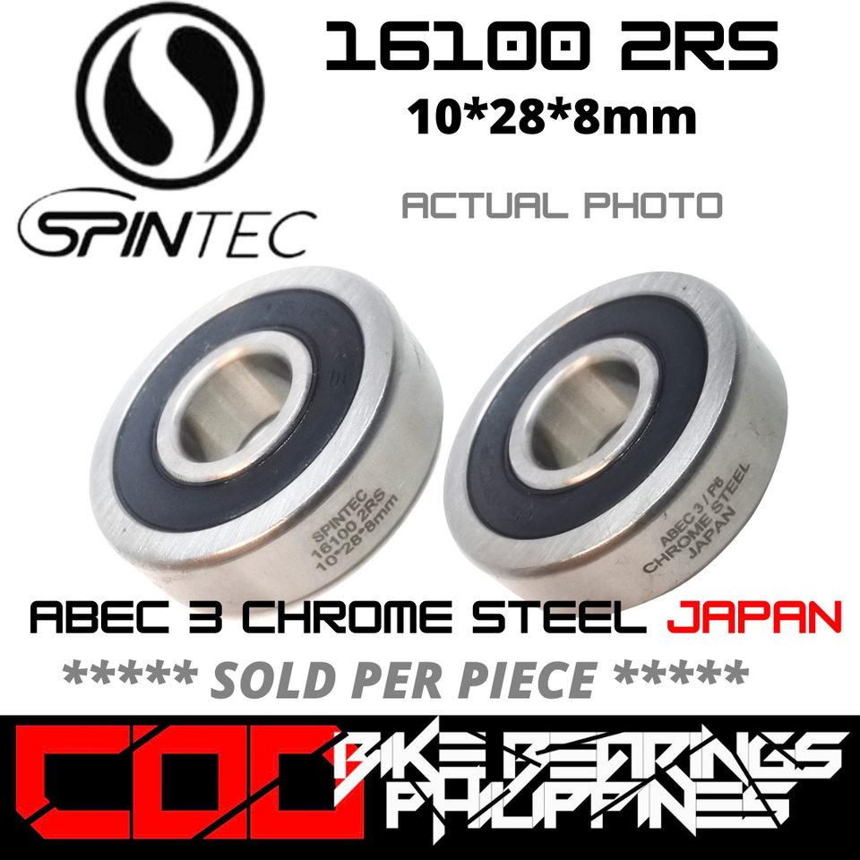 16100 RS / 2RS JAPAN Chrome Steel Rubber Sealed Bearing for Bike Hubs