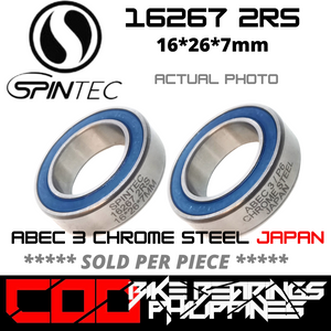 16267 RS / 2RS JAPAN Chrome Steel Rubber Sealed Bearing for Bike Hubs