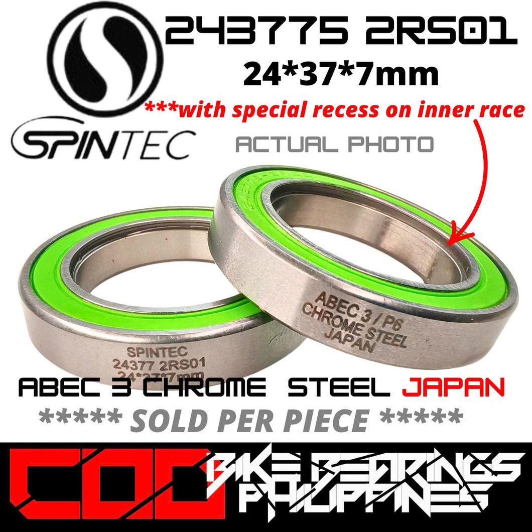 243775 2RS01  / 24377 2RS01 Japan Chrome Steel Rubber Sealed Bearings for Bike Bottom Brackets