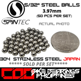 5/32" (3.97mm) Stainless Steel Loose Ball Bearings (50pcs) for Bike Hubs & Headsets