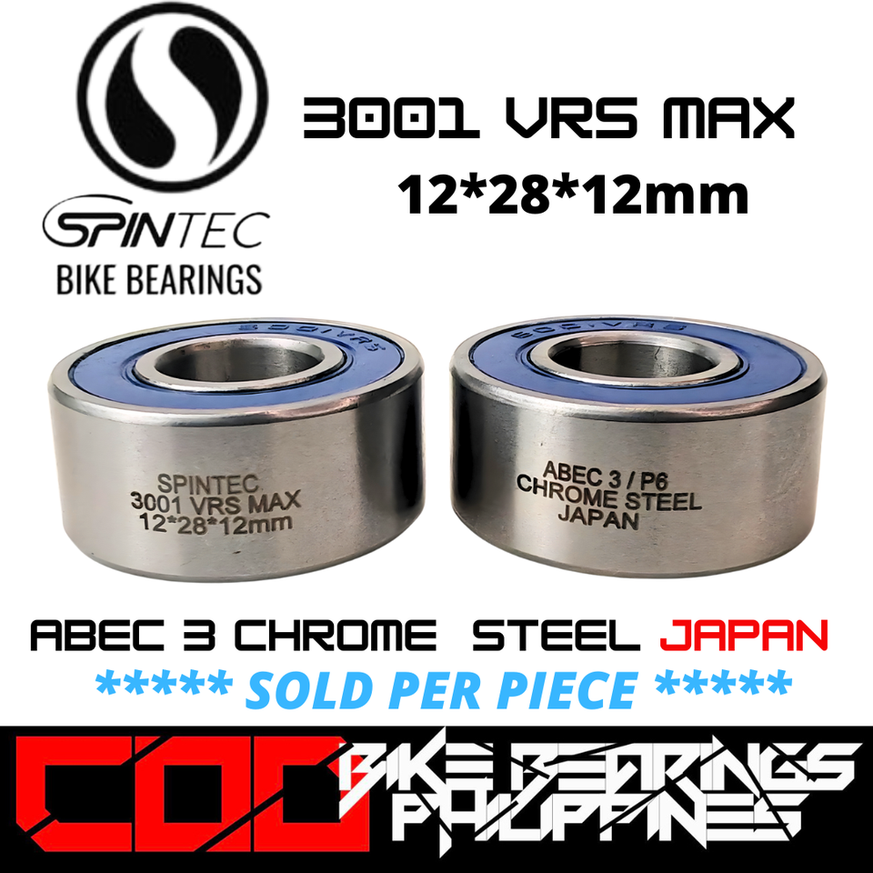 3001 VRS MAX JAPAN Chrome Steel Rubber Sealed Bearing for Full Suspension Frames
