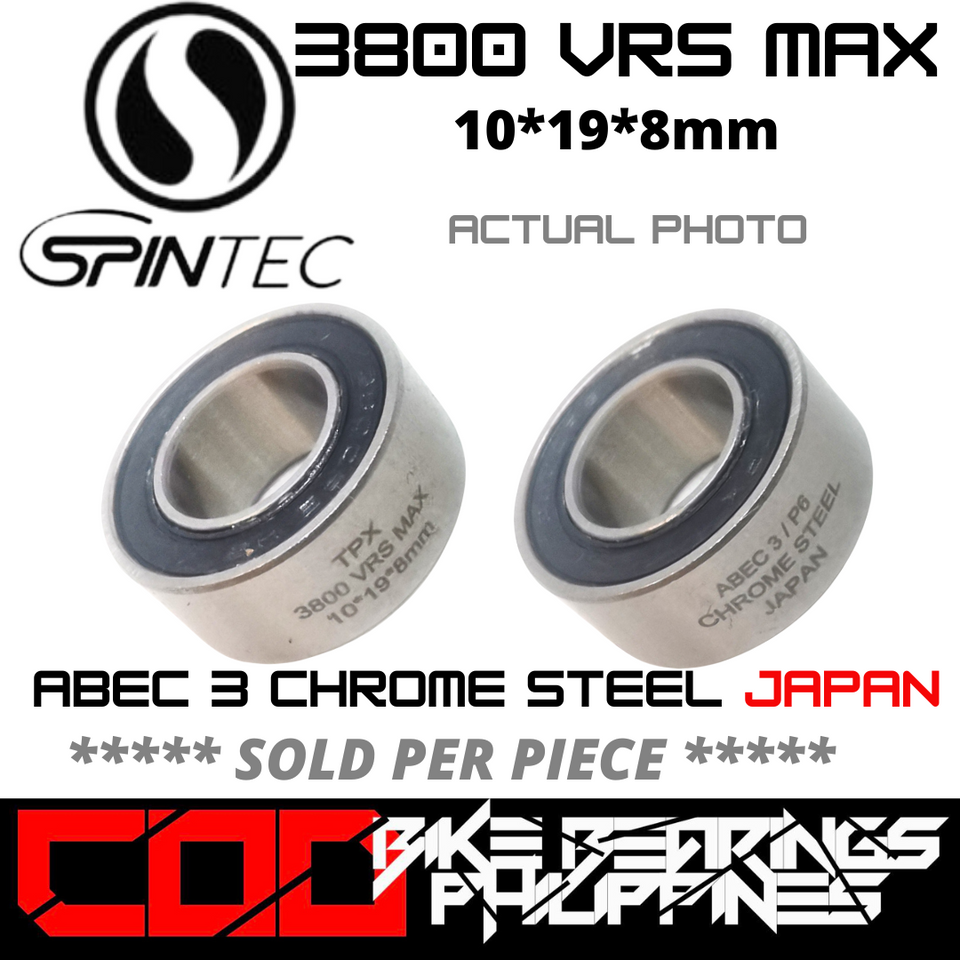 3800 VRS MAX JAPAN Chrome Steel Rubber Sealed Bearing for Full Sus Bike Frames