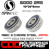 6000 RS / 2RS JAPAN Chrome Steel Rubber Sealed Bearing for Bike Hubs