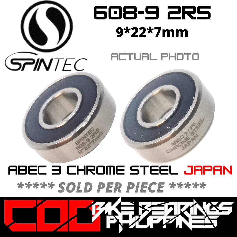 608-9 2RS JAPAN Chrome Steel Rubber Sealed Bearings for Bike Hubs