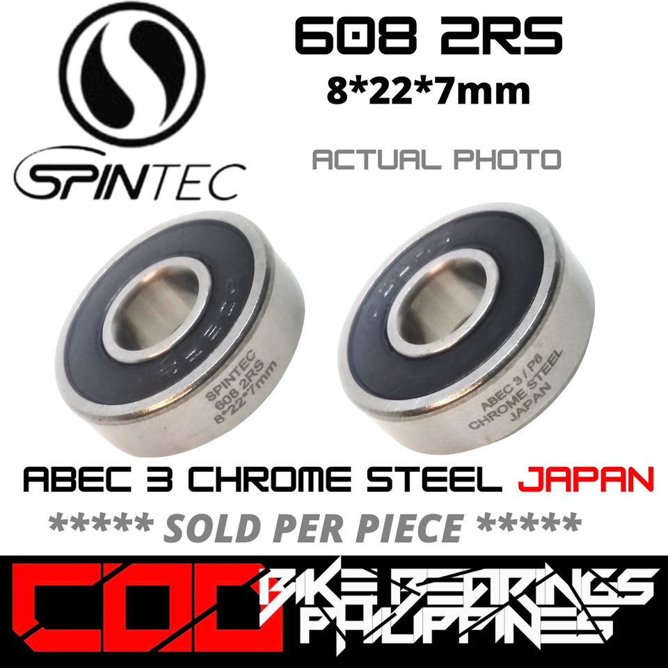 608 RS / 2RS JAPAN Chrome Steel Rubber Sealed Bearing for Bike Hubs / Full Sus Frames