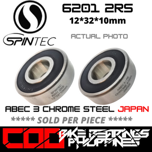 6201 RS / 2RS JAPAN Chrome Steel Rubber Sealed Bearing for Bike Hubs