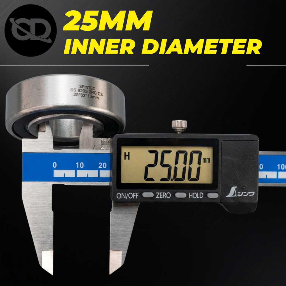 6205 2RS 440C Stainless Steel Bearing 25x52x15mm - Spintec