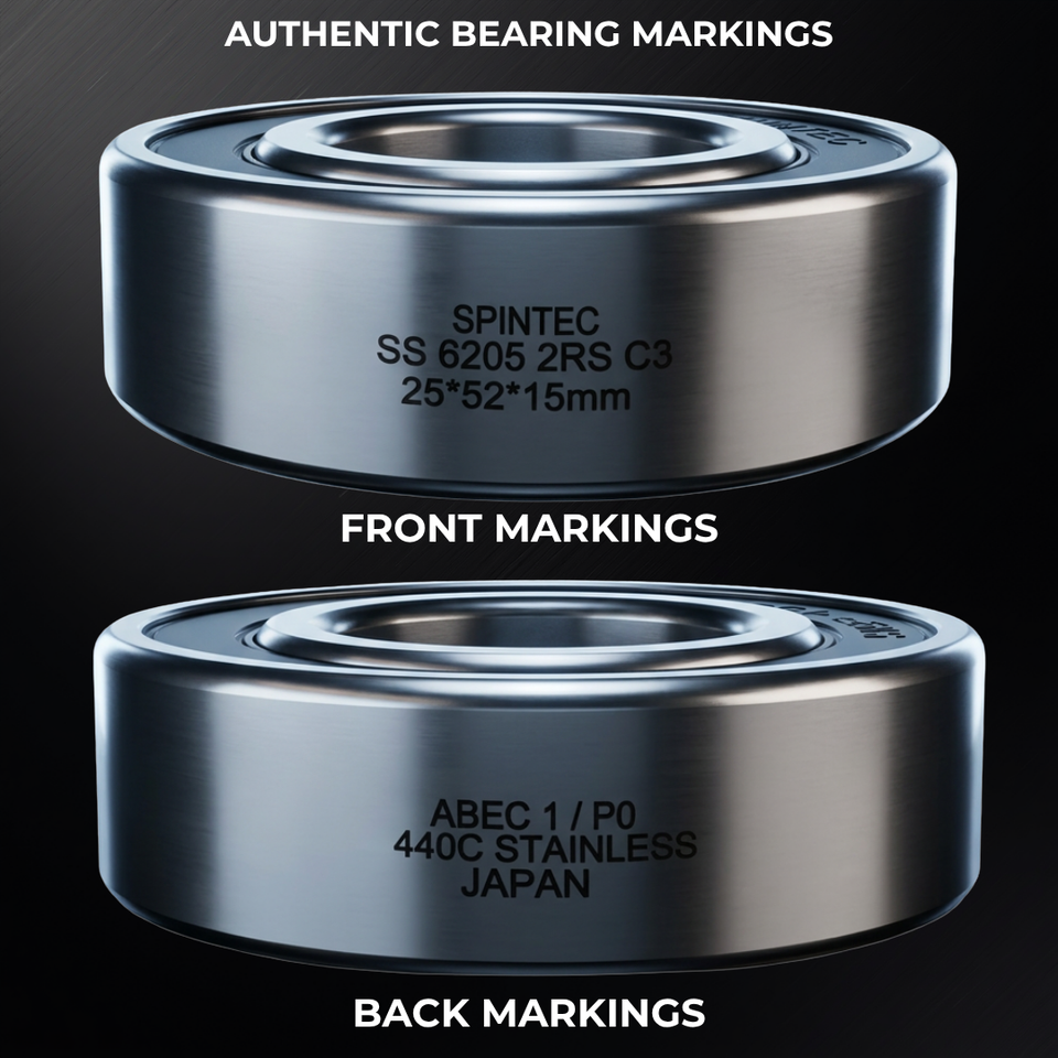 6205 2RS 440C Stainless Steel Bearing 25x52x15mm - Spintec