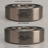 6205 2RS 440C Stainless Steel Bearing 25x52x15mm - Spintec