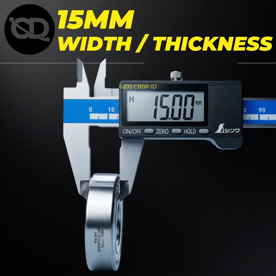 6205 2RS 440C Stainless Steel Bearing 25x52x15mm - Spintec