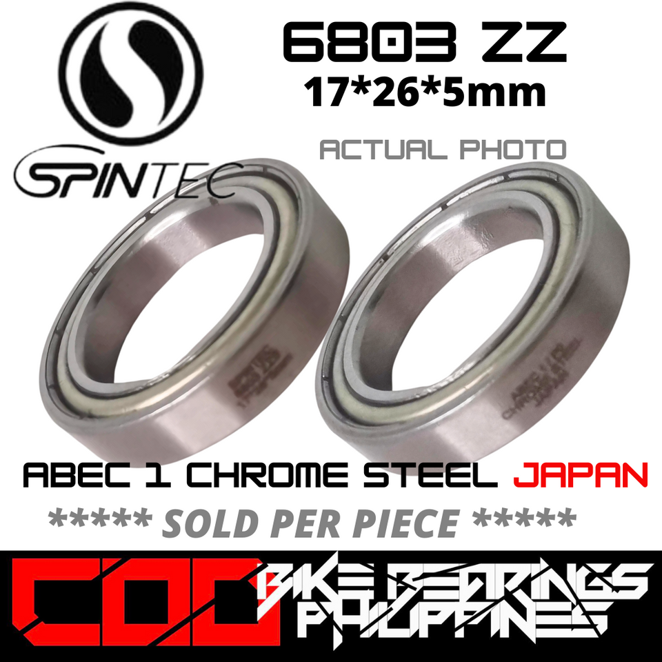 6803ZZ JAPAN Chrome Steel Metal Sealed Bearings for Bike Hubs