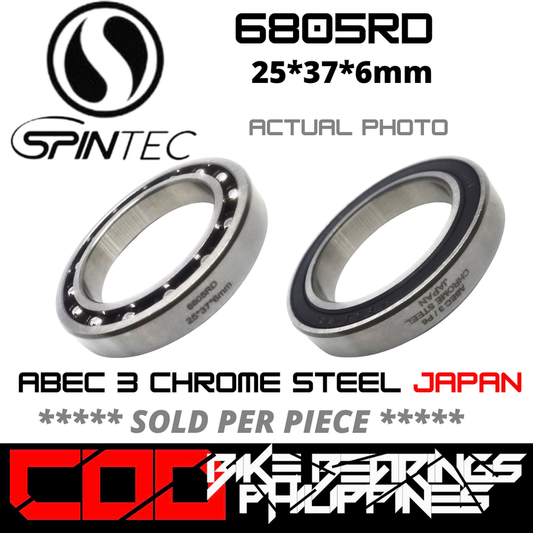 6805RD JAPAN Chrome Steel Rubber Sealed Bearing for Bike Bottom Brackets