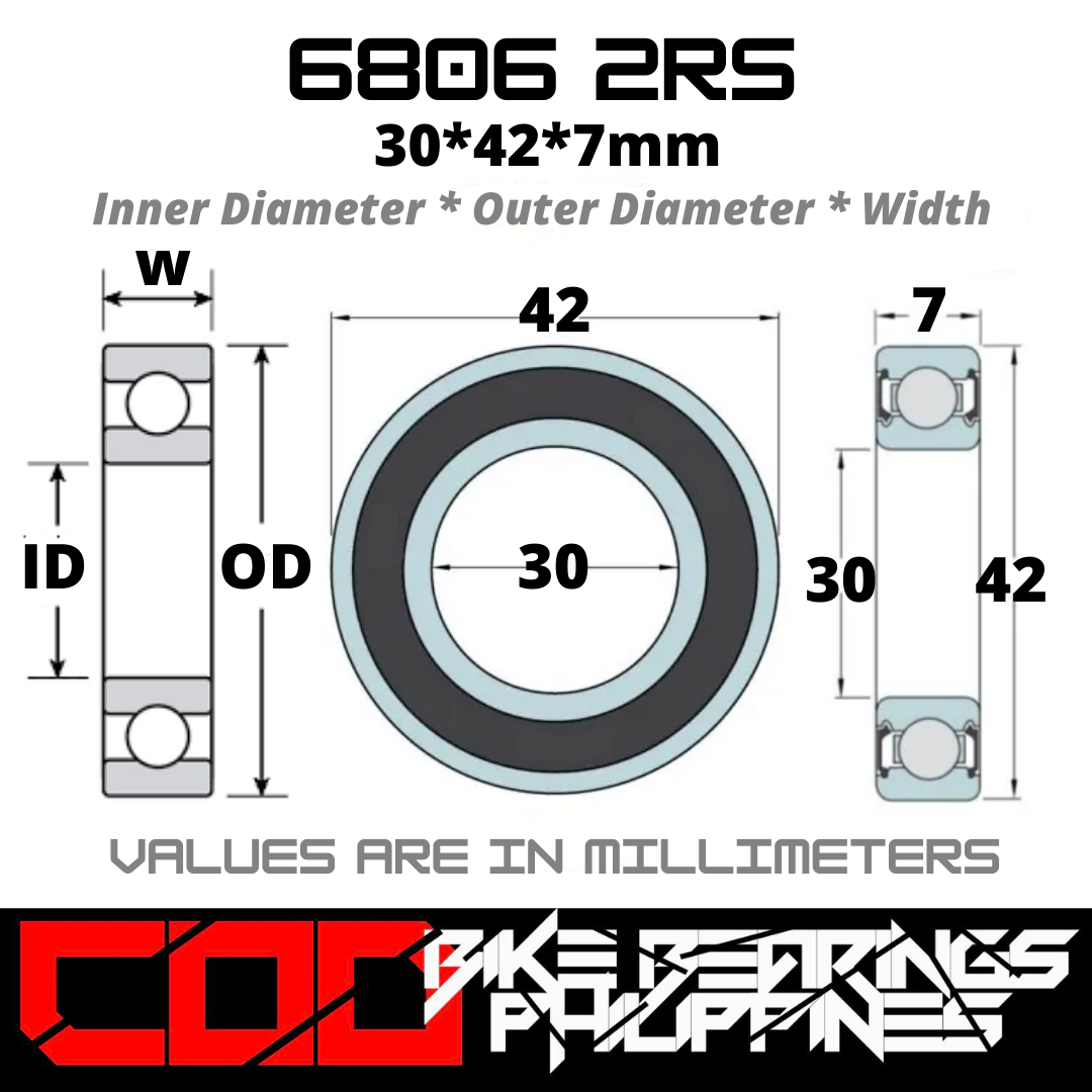 6806 RS 2RS JAPAN Chrome Steel Rubber Sealed Bearing For Bike Hubs 6806-rs-2rs-japan-chrome-steel-rubber-sealed-bearing-for-bike-hubs
