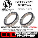 6806 RS / 2RS JAPAN Chrome Steel Rubber Sealed Bearing for Bike Hubs