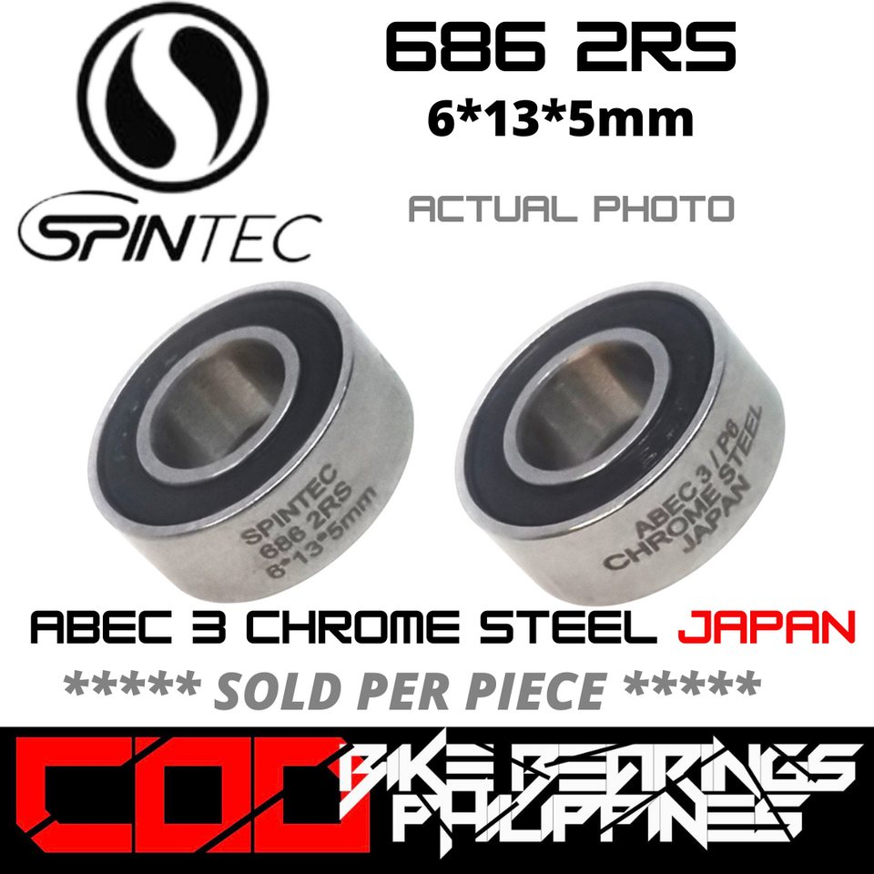 686 RS / 2RS Chrome Steel JAPAN  Rubber Sealed Bearing for Bike Pedals