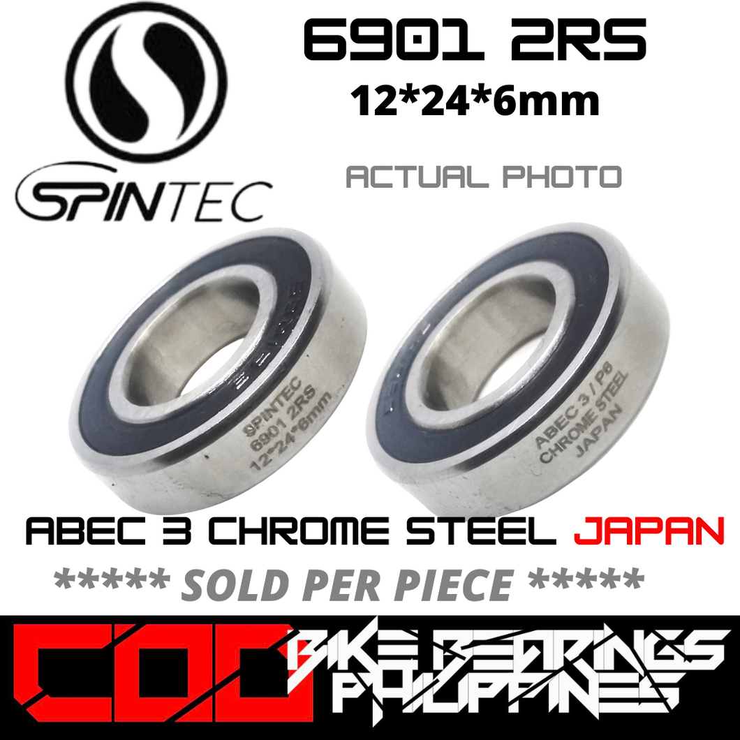 6901 RS / 2RS JAPAN Chrome Steel Rubber Sealed Bearing for Bike Hubs