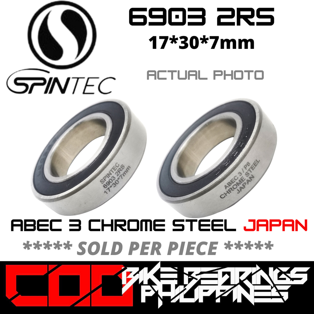 6903 RS / 2RS JAPAN Chrome Steel Rubber Sealed Bearing for Bike Hubs