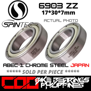 6903ZZ JAPAN Chrome Steel Metal Sealed Bearings for Bike Hubs