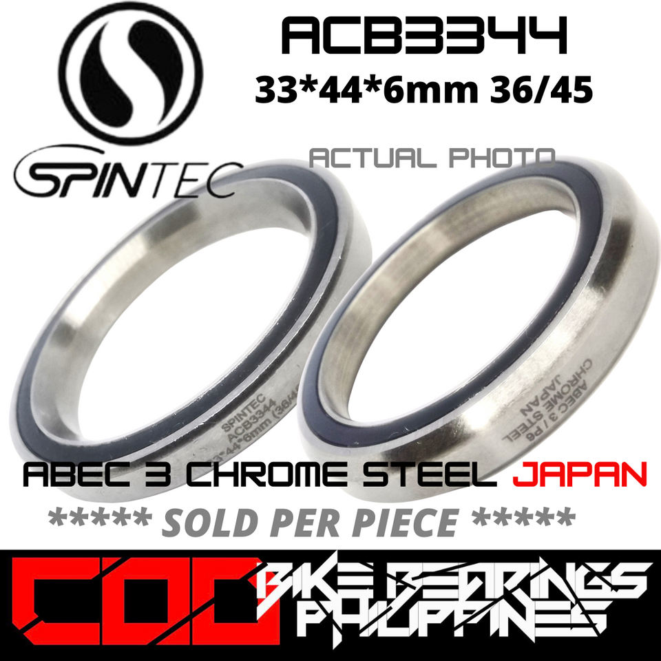 ACB3344 JAPAN Chrome Steel Rubber Sealed Bearing for Bike Headsets