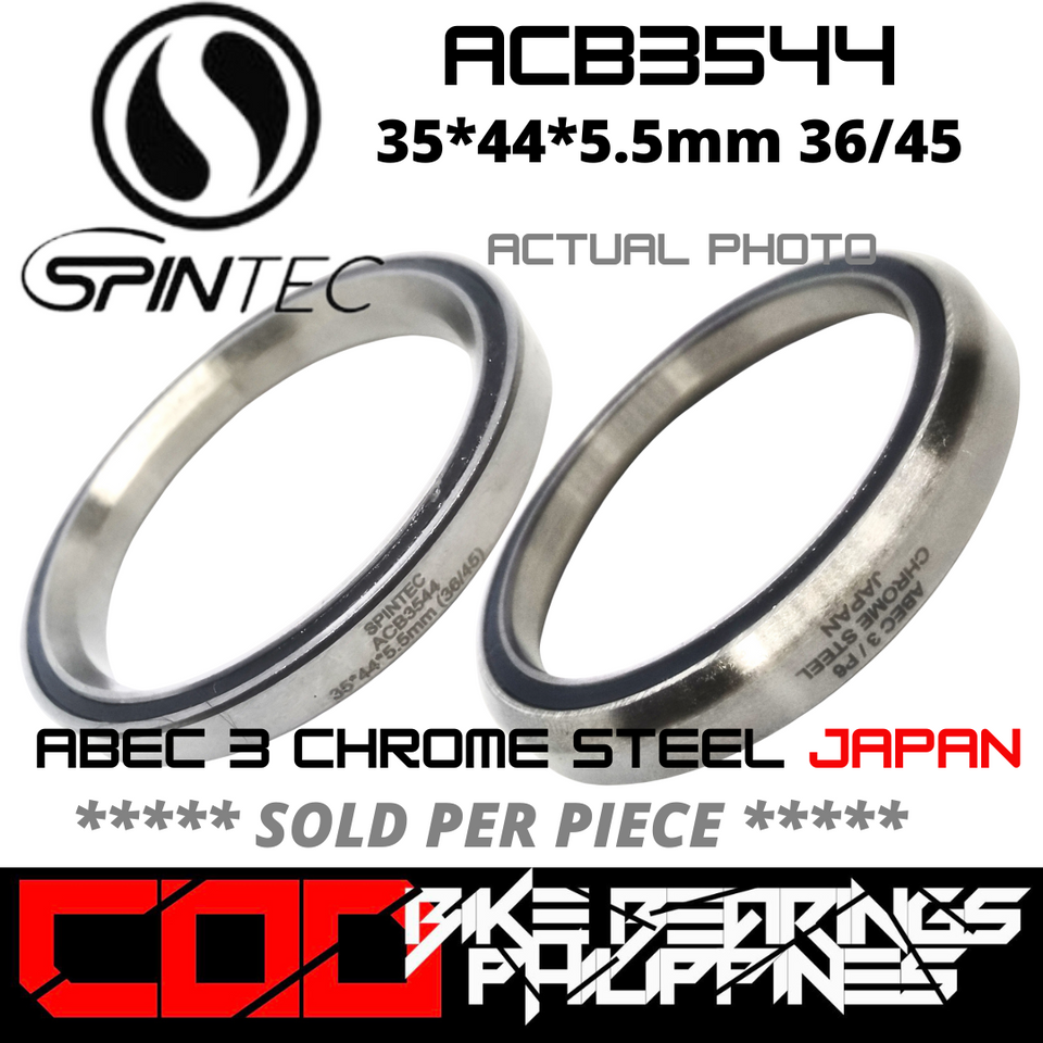 ACB3544 JAPAN Chrome Steel Rubber Sealed Bearing for Bike Headsets