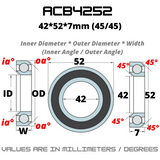 ACB4252 JAPAN Chrome Steel Rubber Sealed Bearing for Bike Headsets