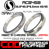 ACB458 JAPAN Chrome Steel Rubber Sealed Bearing for Bike Headsets