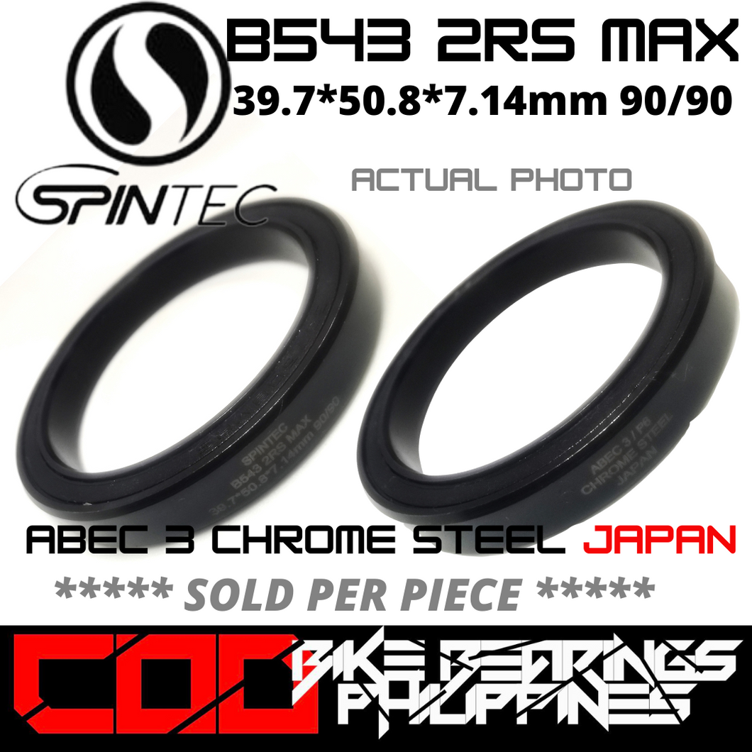 B543 2RS MAX Chrome Steel JAPAN Rubber Sealed Bearing for Bike Headsets