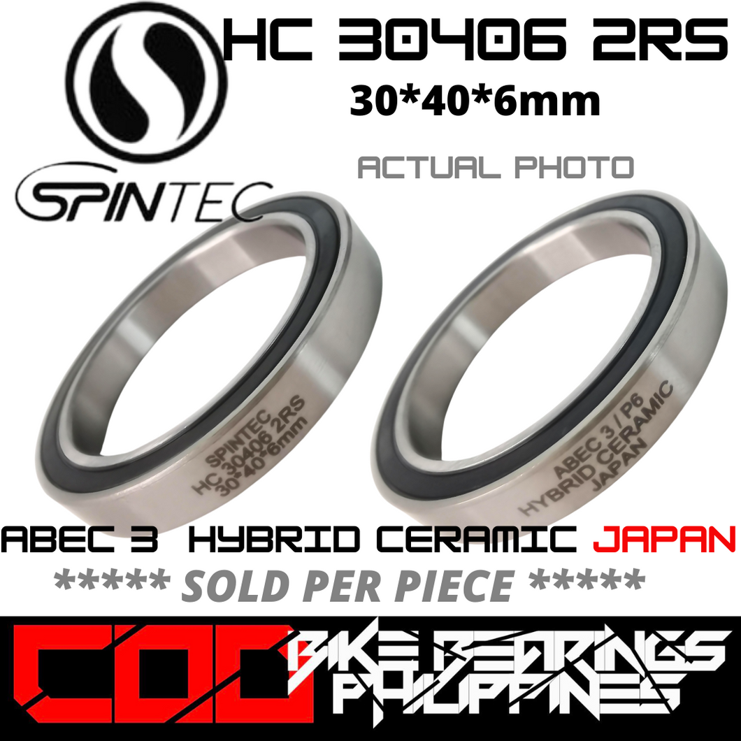 HC 30406 RS / 2RS Hybrid Ceramic JAPAN Rubber Sealed Bearing for Bike Hubs / Bottom Brackets