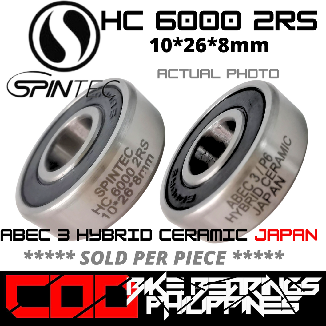 HC 6000 RS / 2RS Hybrid Ceramic JAPAN Rubber Sealed Bearing for Bike Hubs