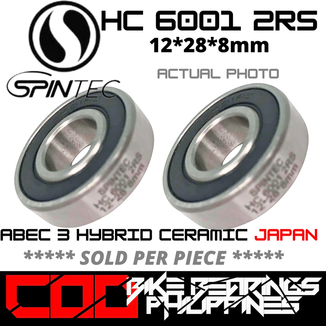 HC 6001 2RS HYBRID CERAMIC JAPAN Bearings for Bike Hubs