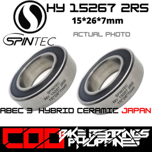 HY15267 RS / 2RS Hybrid Ceramic JAPAN Rubber Sealed Bearing for Bike Hubs