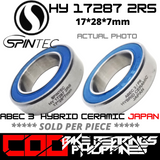 HY17287 RS / 2RS Hybrid Ceramic JAPAN Rubber Sealed Bearing for Bike Hubs