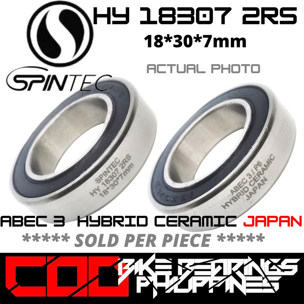 HY18307 RS / 2RS Hybrid Ceramic JAPAN Rubber Sealed Bearing for Bike Hubs