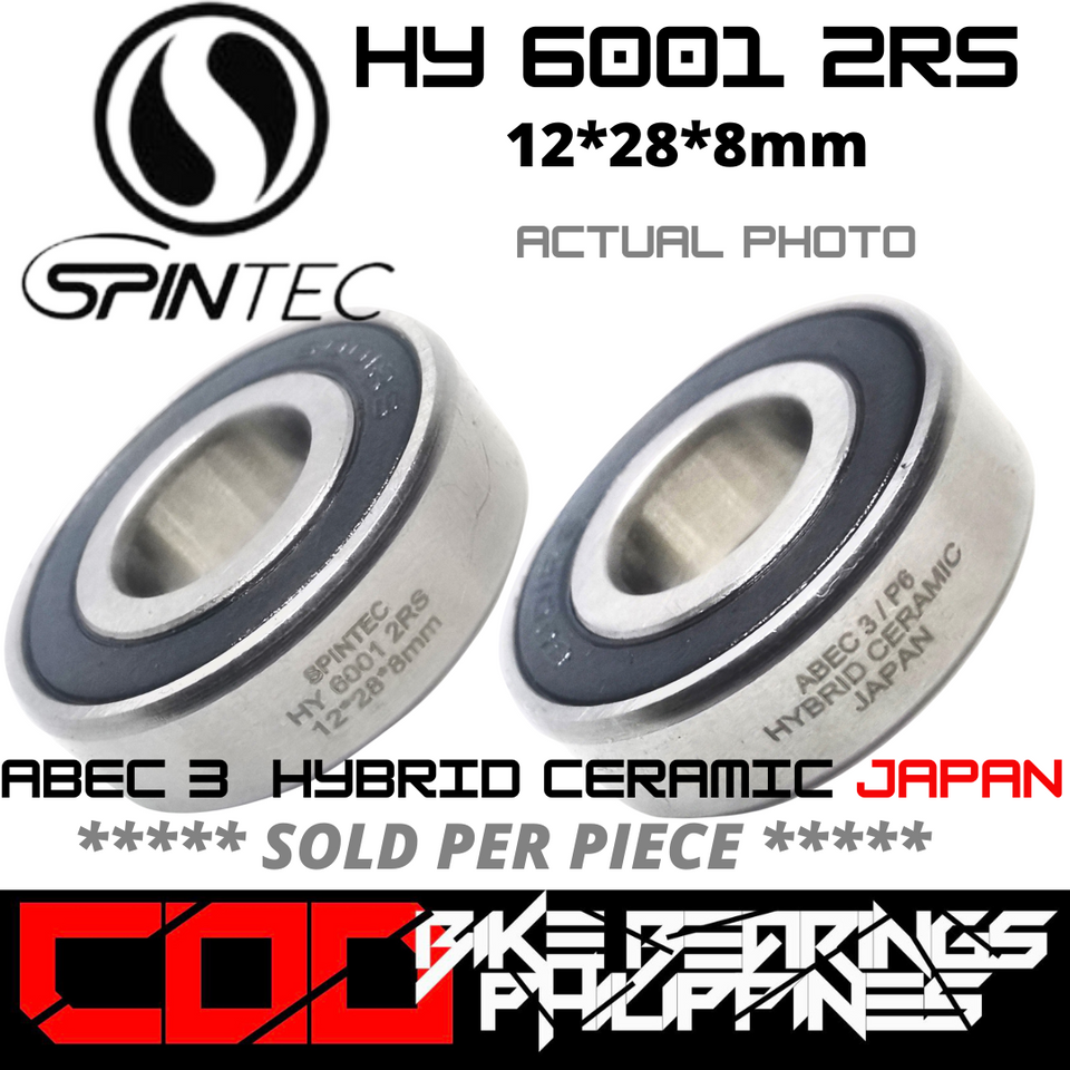 HY 6001 2RS HYBRID CERAMIC JAPAN Bearings for Bike Hubs