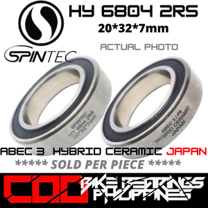 HY6804 RS / 2RS Hybrid Ceramic JAPAN Rubber Sealed Bearing for Bike Hubs