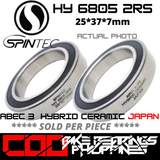 HY6805 RS / 2RS Hybrid Ceramic JAPAN Rubber Sealed Bearing for Bike Hubs / Bottom Brackets