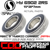 HY6902 RS / 2RS Hybrid Ceramic JAPAN Rubber Sealed Bearing for Bike Hubs