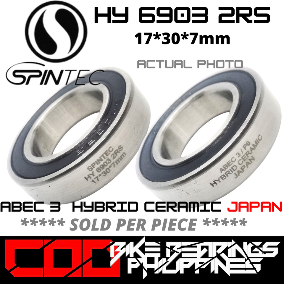 HY6903 RS / 2RS Hybrid Ceramic JAPAN Rubber Sealed Bearing for Bike Hubs