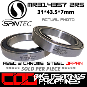 MR 314357 2RS Japan Chrome Steel Rubber Sealed Bearings for Bike Bottom Brackets
