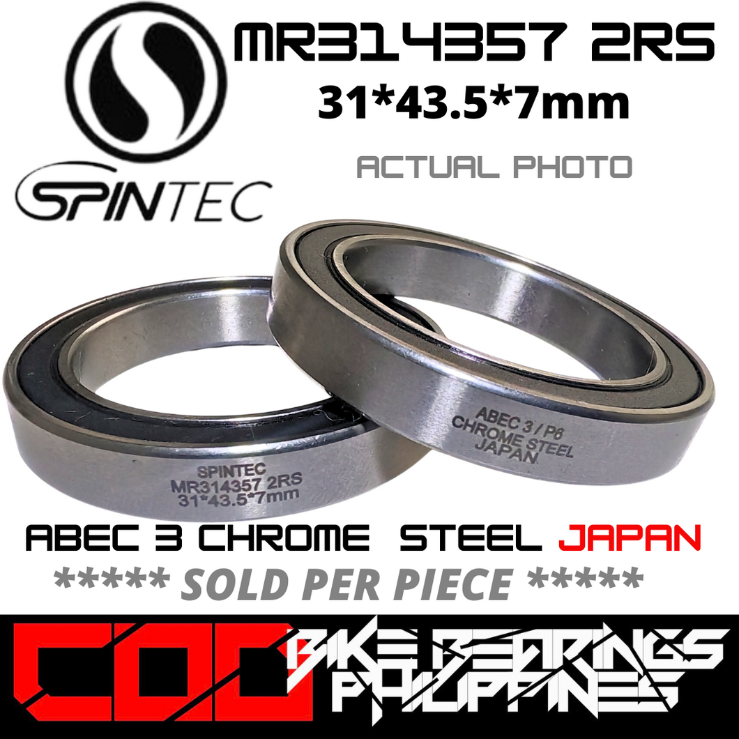 MR 314357 2RS Japan Chrome Steel Rubber Sealed Bearings for Bike Bottom Brackets
