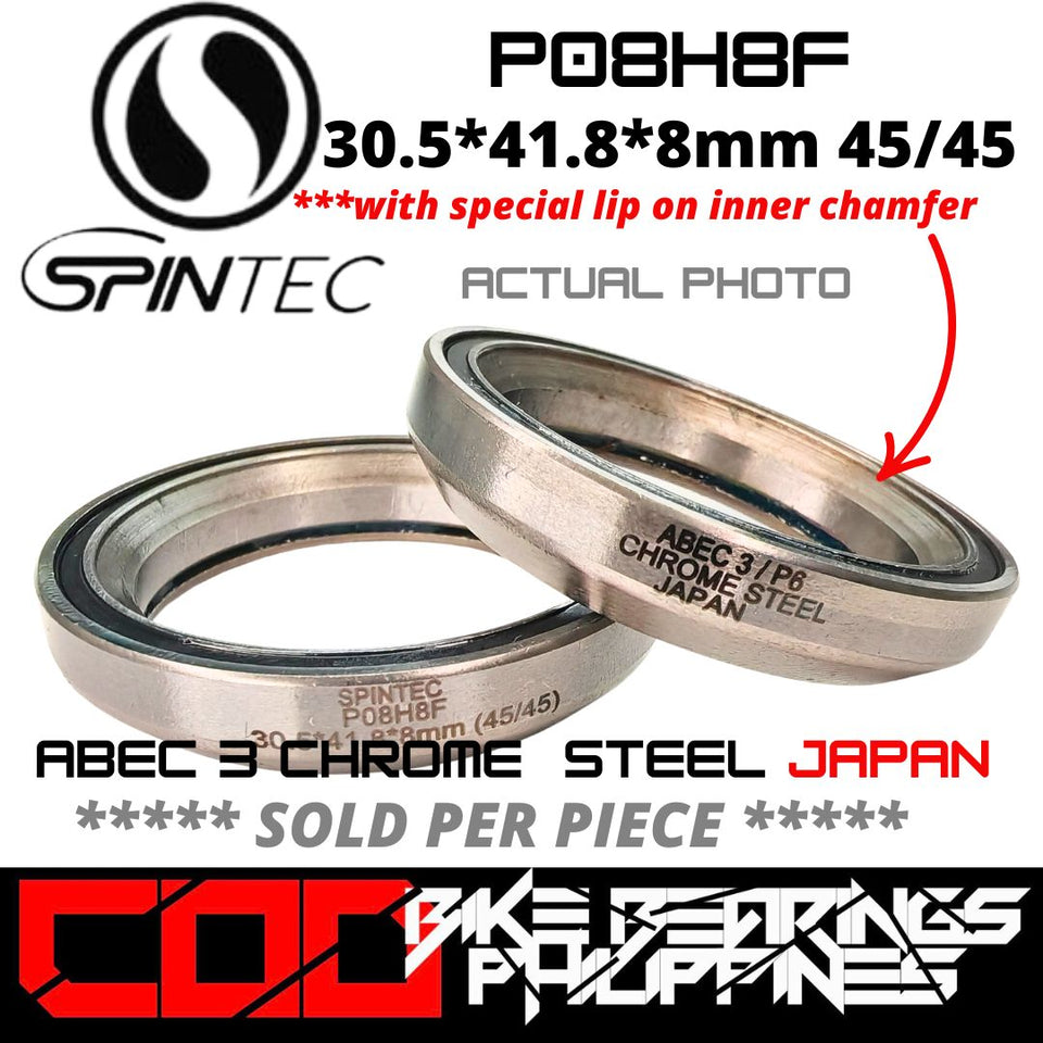 P08H8F / P08F Japan Chrome Steel Rubber Sealed Bearings for Bike Headsets