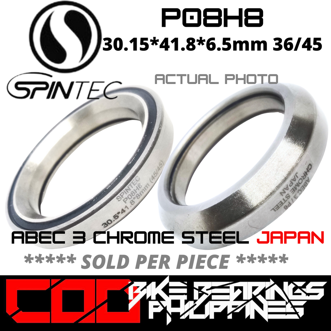 P08H8 / 42H8mm JAPAN Chrome Steel Rubber Sealed Bearing for Bike Headsets