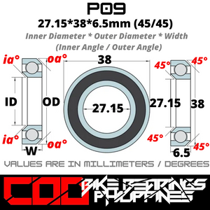 P09 Chrome Steel JAPAN Rubber Sealed Bearing for Bike Headsets