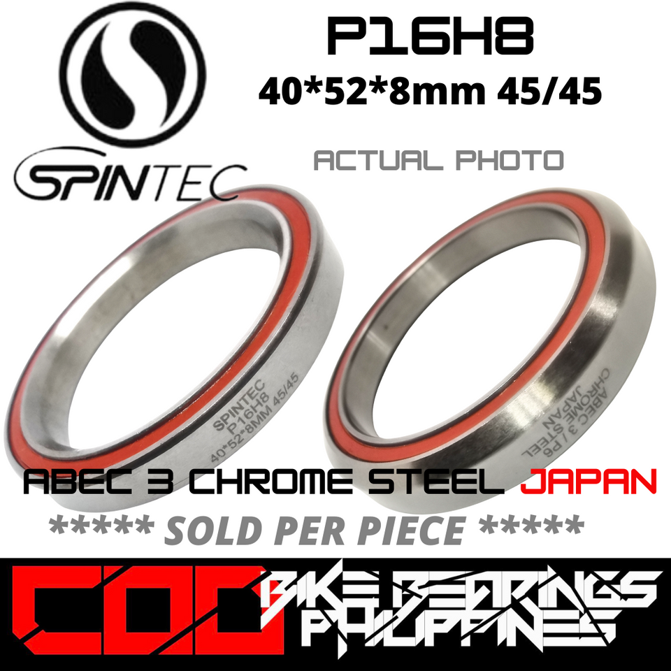 P16H8/ 52H8mm JAPAN Chrome Steel Rubber Sealed Bearing for Bike Headsets