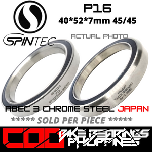 P16 / 52mm JAPAN Chrome Steel Rubber Sealed Bearing for Bike Headsets