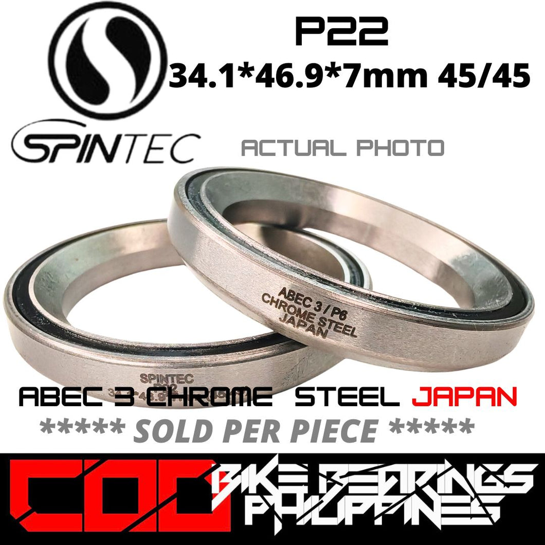 P22 Japan Chrome Steel Rubber Sealed Bearings for Bike Headsets