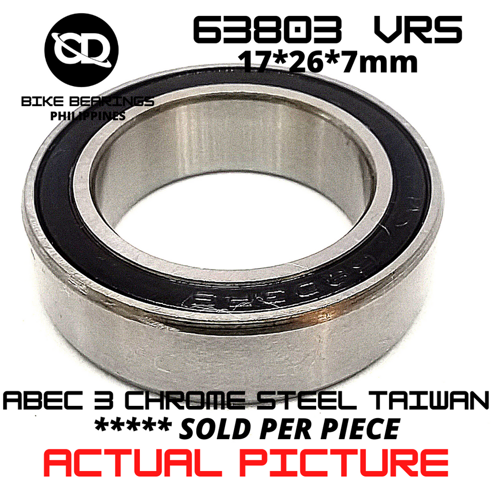 63803 2RS TAIWAN Chrome Steel Rubber Sealed Bearing for Full Sus Bike Frames