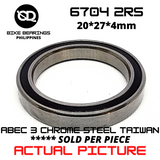 6704 RS / 2RS TAIWAN Chrome Steel Rubber Sealed Bearing for Bike Hubs